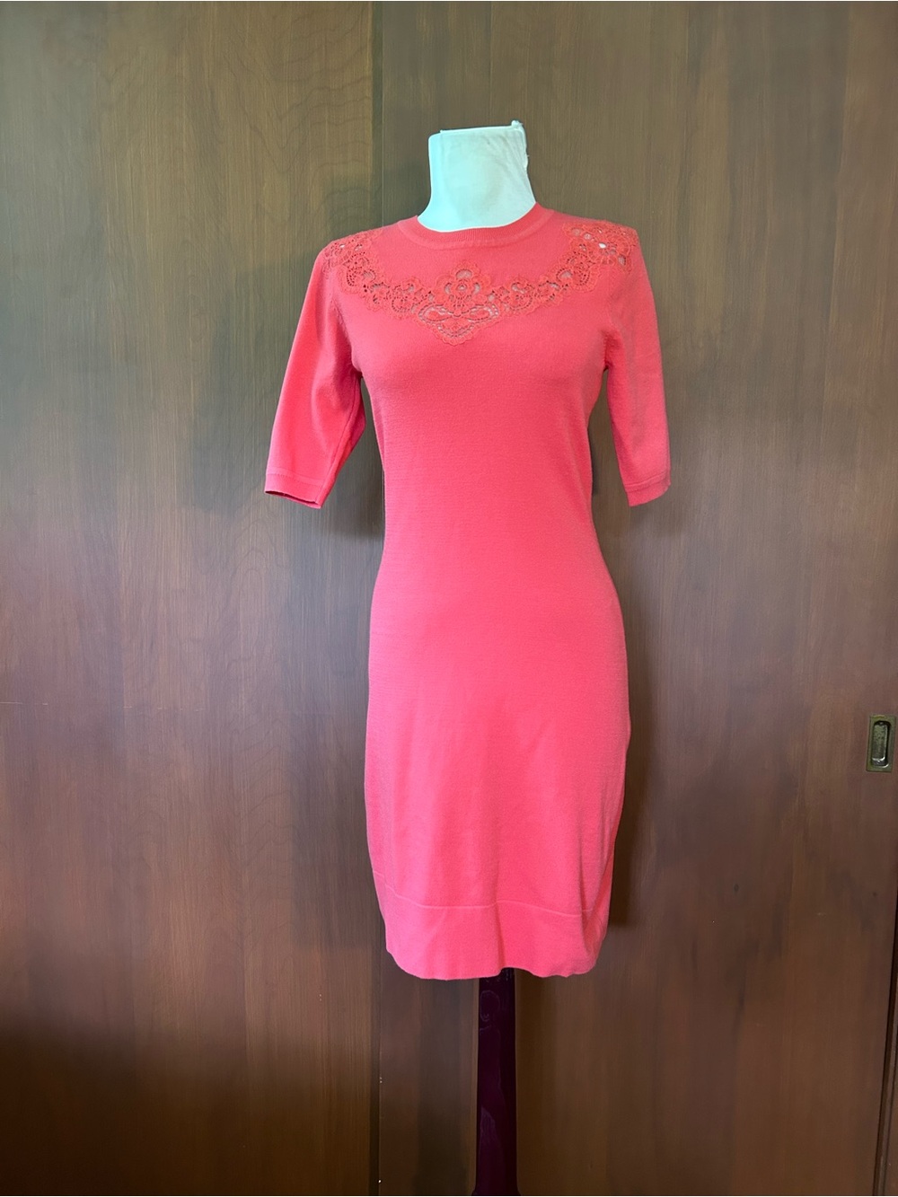 NWT Karen Millen coral knit dress